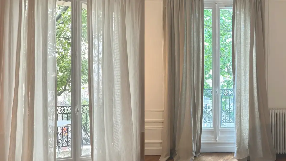 Rideaux en lin — confection sur mesure