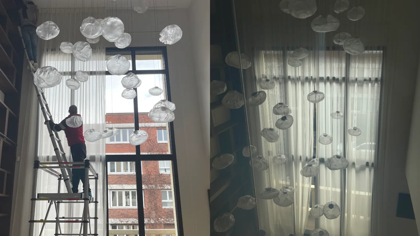 Suspension nuages — pose et installation