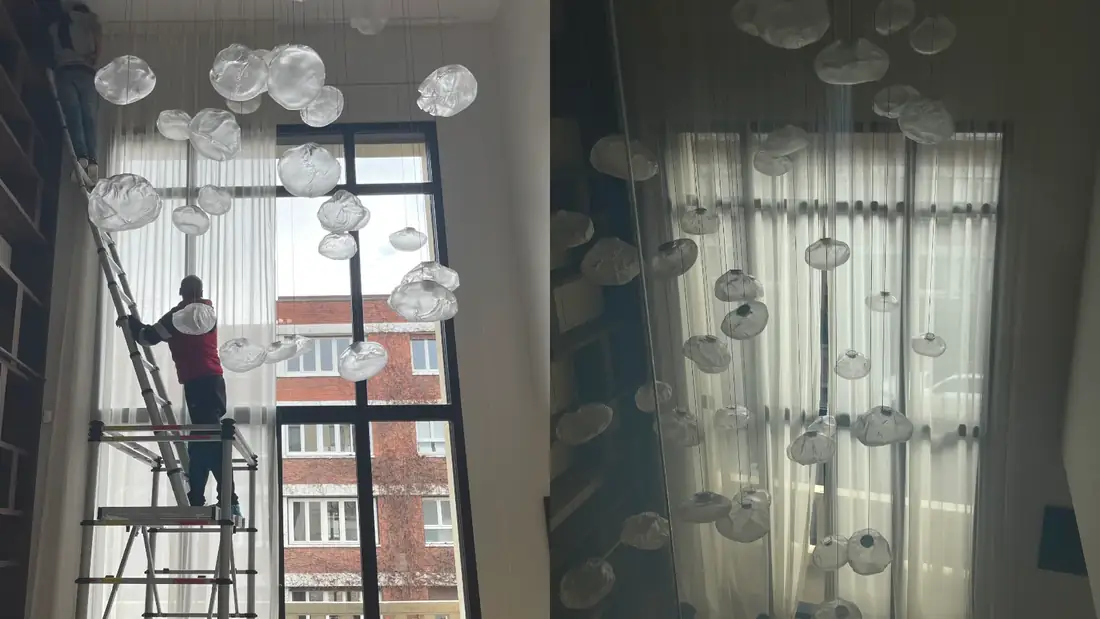 Suspension nuages — pose et installation