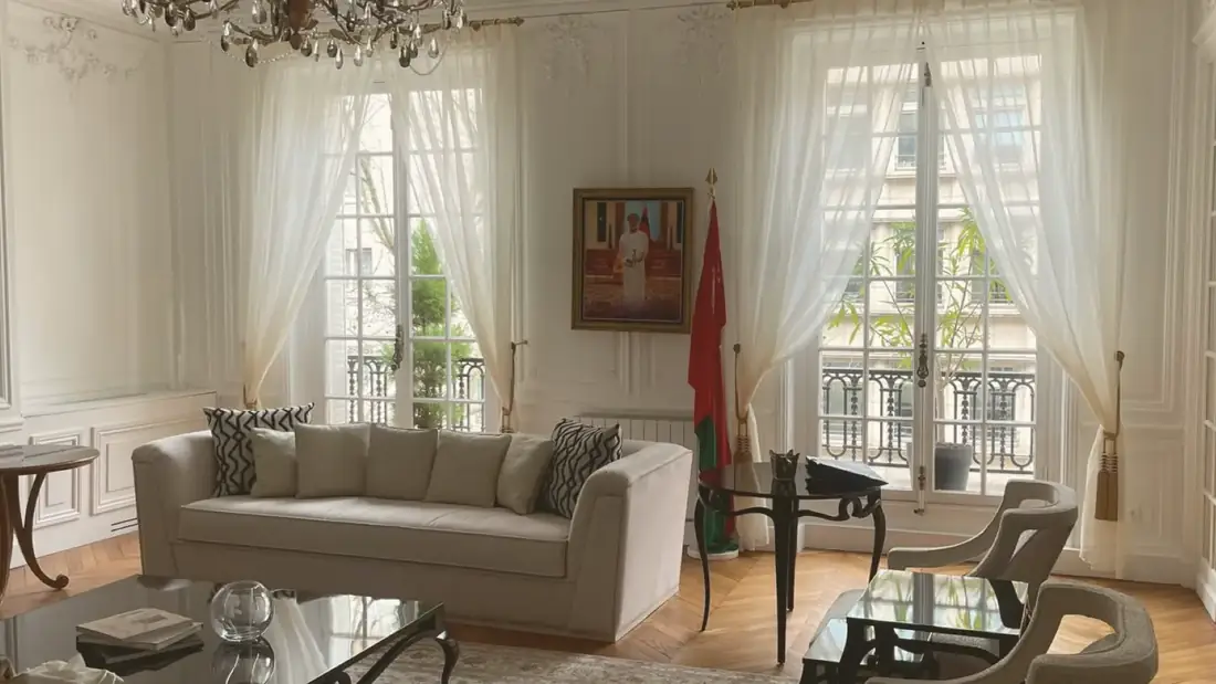 Voilages sur mesure — salon haussmannien